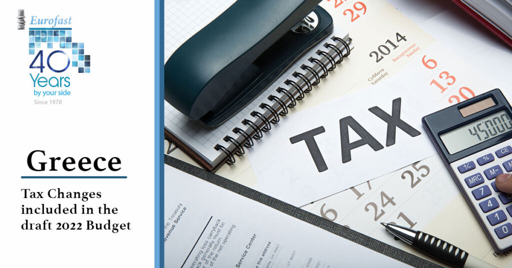 Greece: Certain tax changes have been included in the draft Budget of 2022