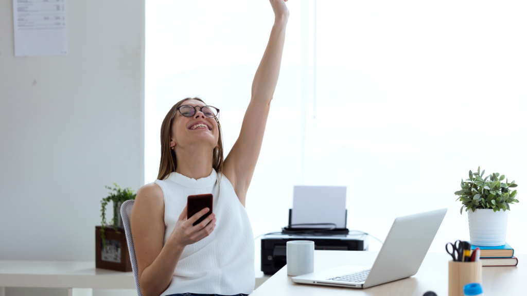 Girl happy with minimum wage raise