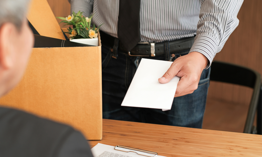 Person let go from their job